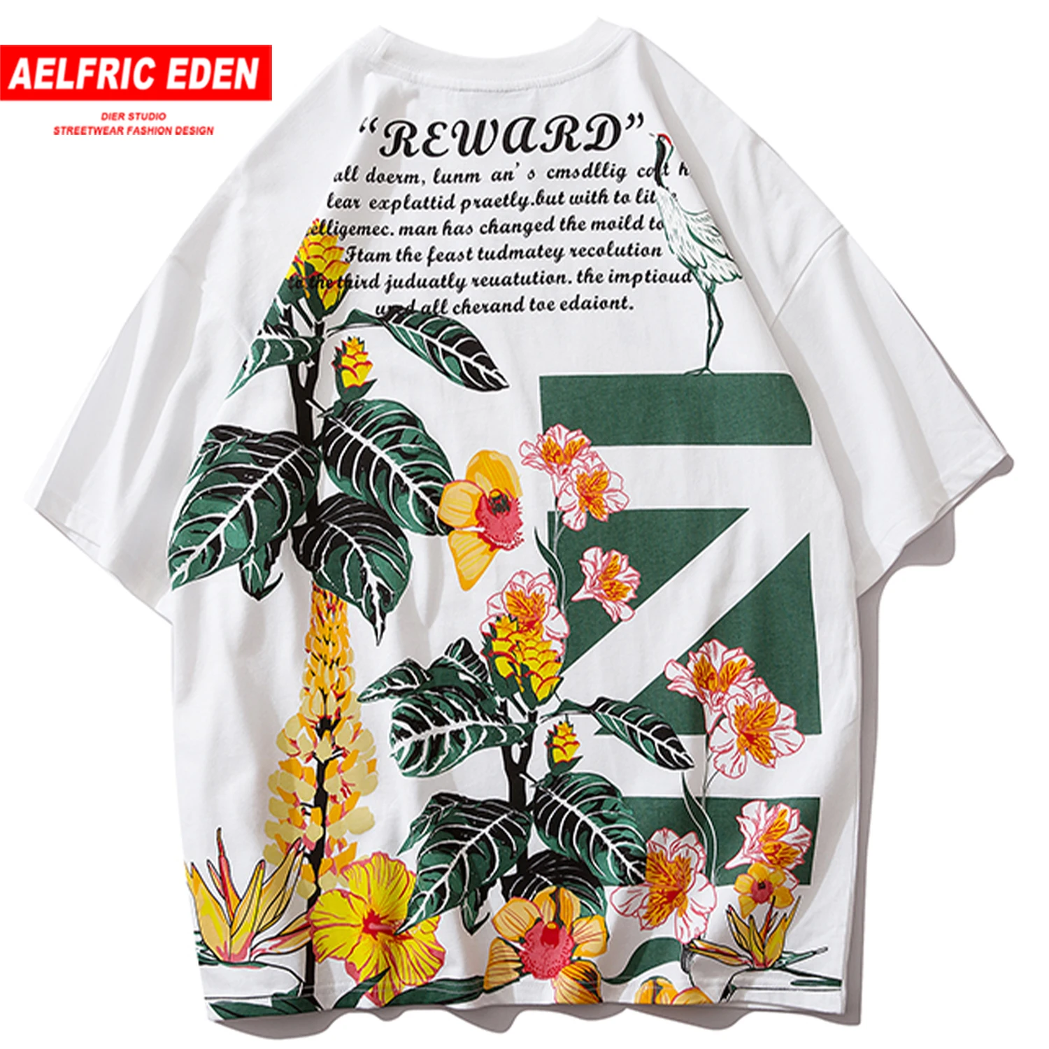 Мужская футболка с короткими рукавами Aelfric Eden Повседневная хлопковая в японском