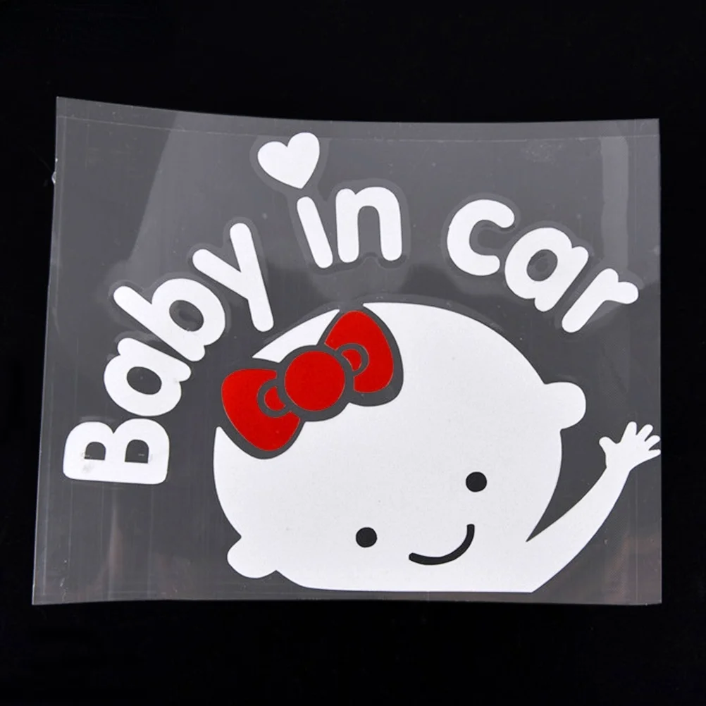 

Popular Reflective Styling Baby(boy/girl) In Car Warming Stickers Cute toon Decal KK13*10cm