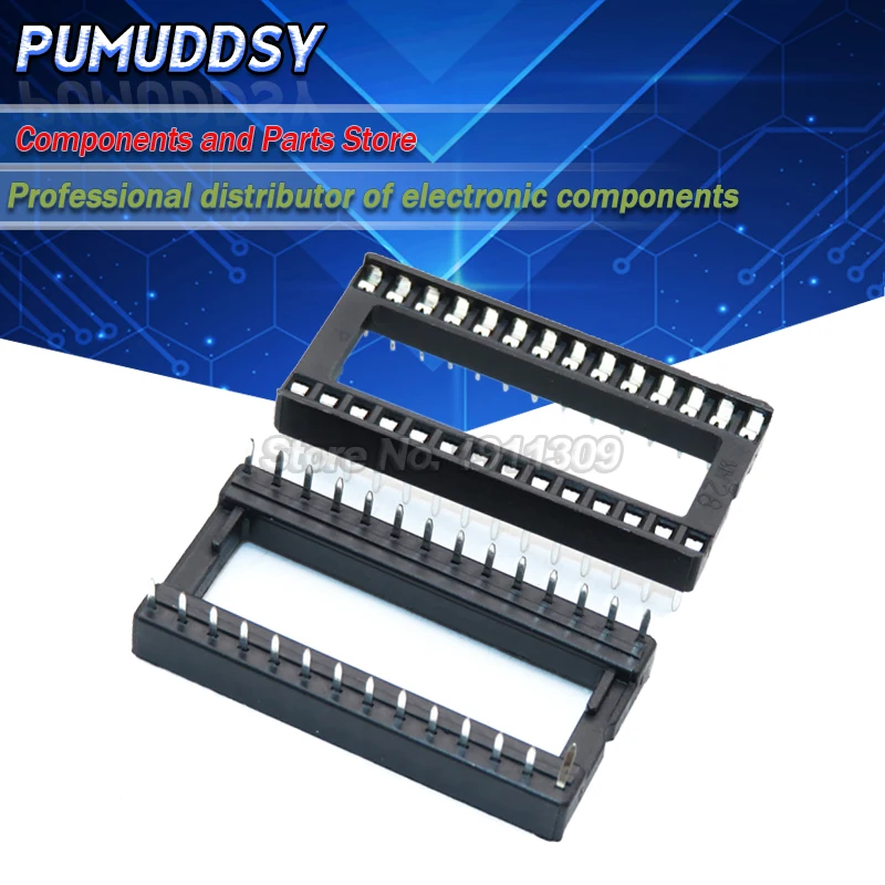 10 шт. DIP-28 широкий корпус квадратное отверстие 28 контактов 2,54 мм DIP28 ИС адаптер припоя Тип IC