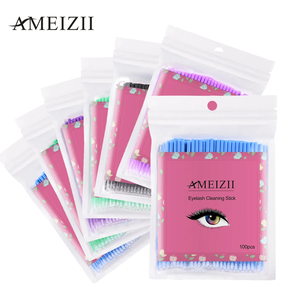 AMEIZII 100 шт. женские одноразовые кисти для макияжа ресниц косметические