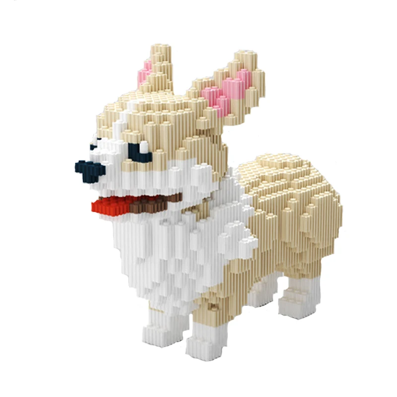 Xizai 8055 маленькая валлийская корги собака животное 3D модель DIY Мини Волшебные