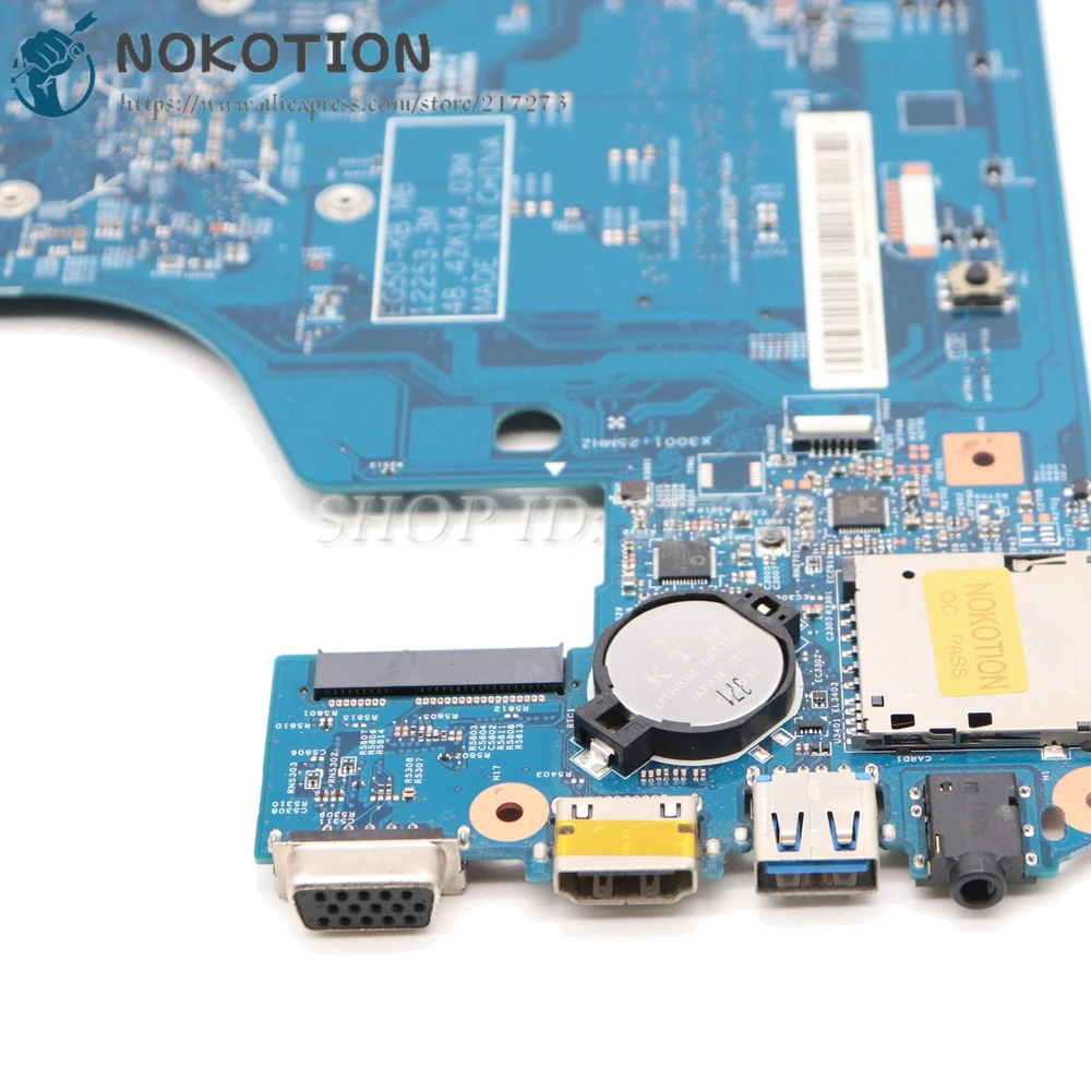 nokotion for acer aspire e1 522 ne522 laptop motherboard ddr3 nbm811100n eg50 kb mb 12253 3m 48 4zk14 03m main board free global shipping