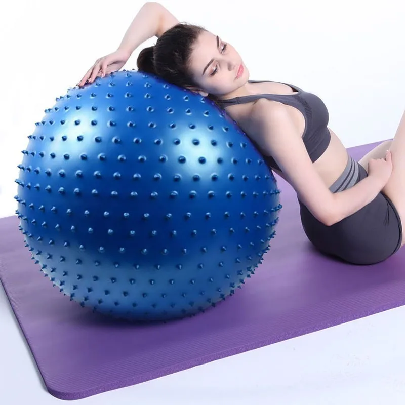 

Professional 65CM Point Message Yoga Ball Fitness Gym Balance Exercise Pilates Workout Barbed Bola Anti-Slip Free Air Pump