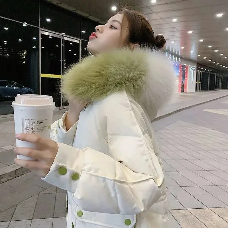 Women Cotton Clothes Jacket Over The Knee Mid-length Section 2021 New Winter Thick  Korean Version Of The Loose Bread Coat Hot S