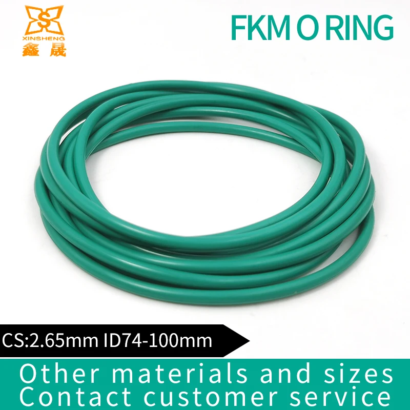 

Green FKM O rings Seals CS2.65mm ID74/75/77.5/80/82.5/85/90/92.5/95/97.5/100/103mm ORing Seal Gasket Fuel Washer