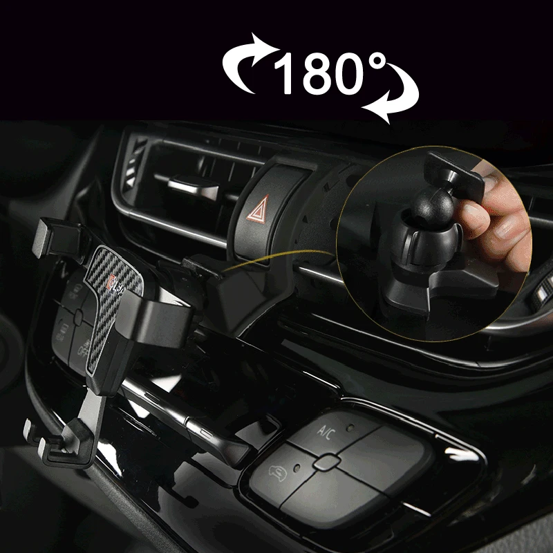 

Fit For Toyota CHR 2017 2018 2019 Mobile Cell Phone Holder Car Air Vent Mount Stand 1 Set