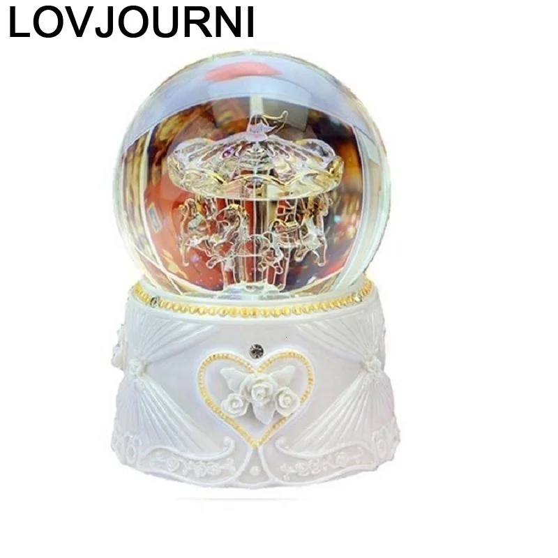 Подарок для девушки Muziekdoosje Ballerina Caixa Presente Snow Globe Carousel De Musica Caja Musical Boite A Musique Music