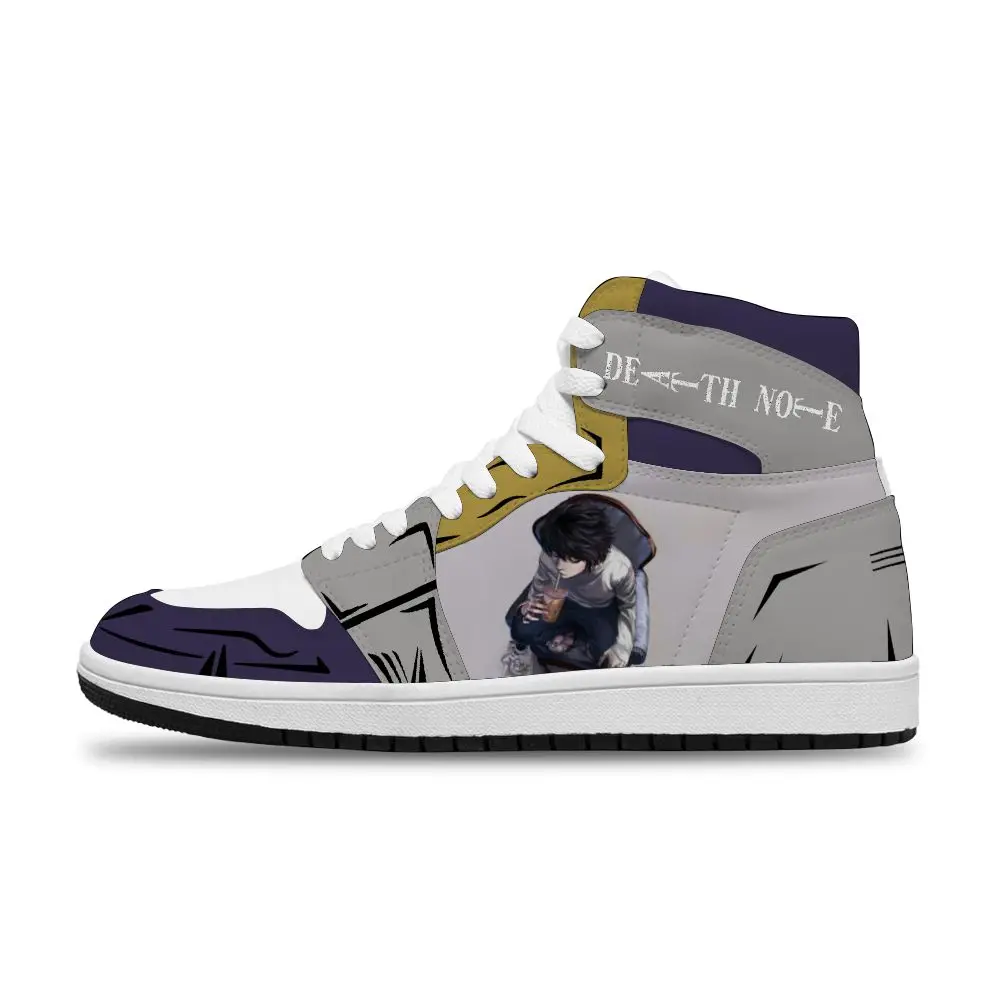 

2021 Japanese Hot Anime Death Note Diy Breathable Running Non-Slip Basketball Shoes For man Unisex Fashion Sneakers