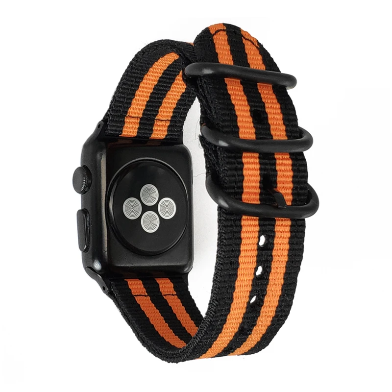Ремешок нейлоновый для наручных часов Apple Watch band 40 мм 44 se 6 5 4 сменный Браслет 42 38 3/2/1