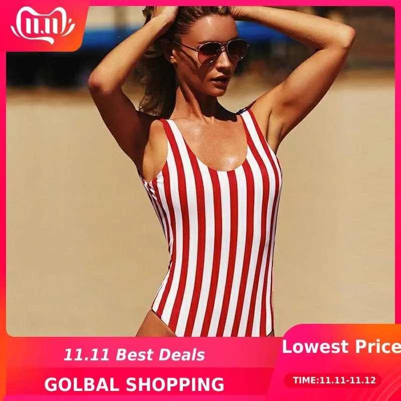 Женский купальник бикини в полоску 5 видов цветов Цельный женский 2019|Комбинезоны|