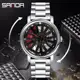 SANDA Brand Men Sports Watches Fashion Men Luxury Stainless Steel Quartz Wristwatches Waterproof Military Car Rim Watch Rotating Other Image