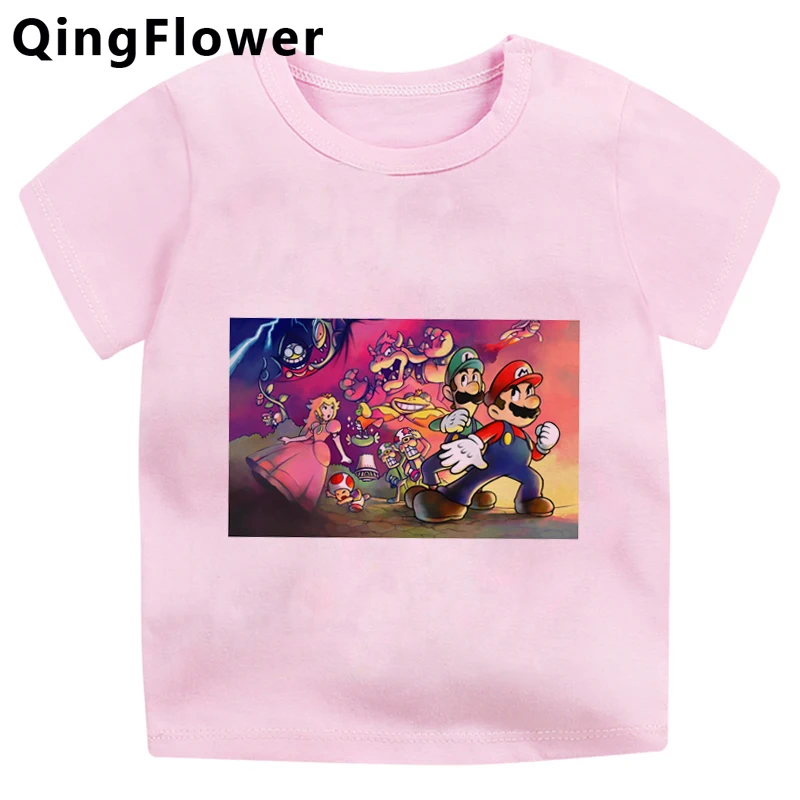 Детская футболка Super Mario для детей старшего возраста летняя e girl смешная alt детские топы|Тройники| |