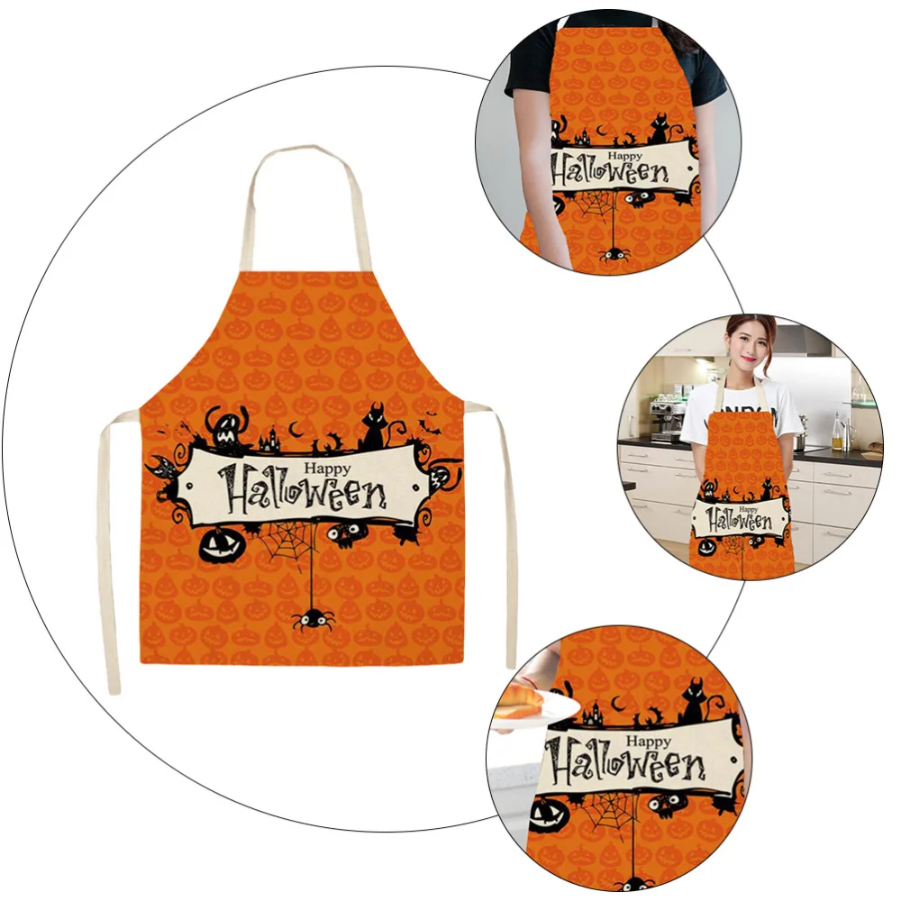 

1 Pc 68x55cm Halloween Creative Apron Kitchen Decoration Apron Halloween Party Party Dinner Cleaning Apron Halloween Props