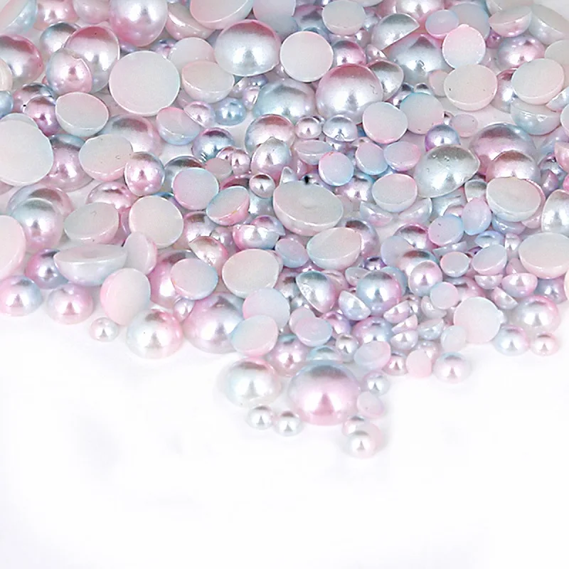 Полукруглые Имитационные жемчужины 3/4/5/6/8 мм бусины с плоской задней стороной для