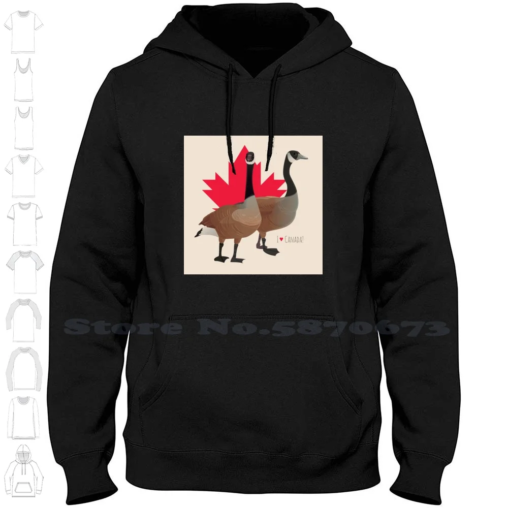 Я люблю Канаду! Спортивная толстовка с капюшоном в уличном стиле свитшот