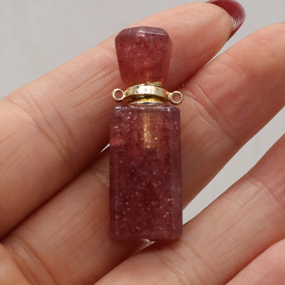 

Best Selling New Product Natural Stone Pendant Perfume Bottle High Quality Exquisite Pendant for Making DIY Necklace Accessories