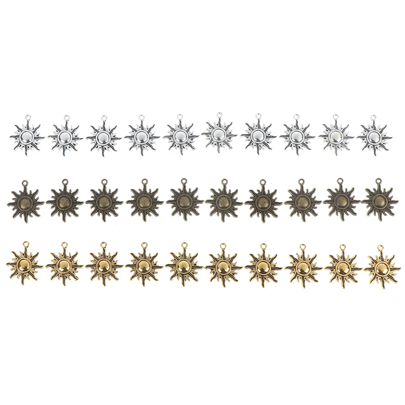 10PCS/set Antique Bronze Sun Charms Pendant For Jewelry Making | Украшения и аксессуары