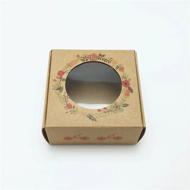 50 шт. 6,5x6,5x3 см подарочные коробки с модным принтом "Handmade with love" бумажные коробки для ювелирных изделий чехол для дисплея с индивидуальным логотипом - Цвет: C 10