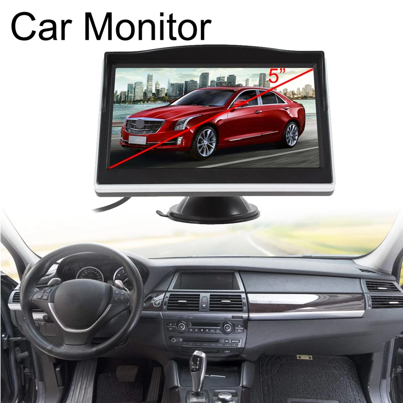 5-дюймовый TFT LCD HD экран автомобильный монитор парковочный заднего вида цветной