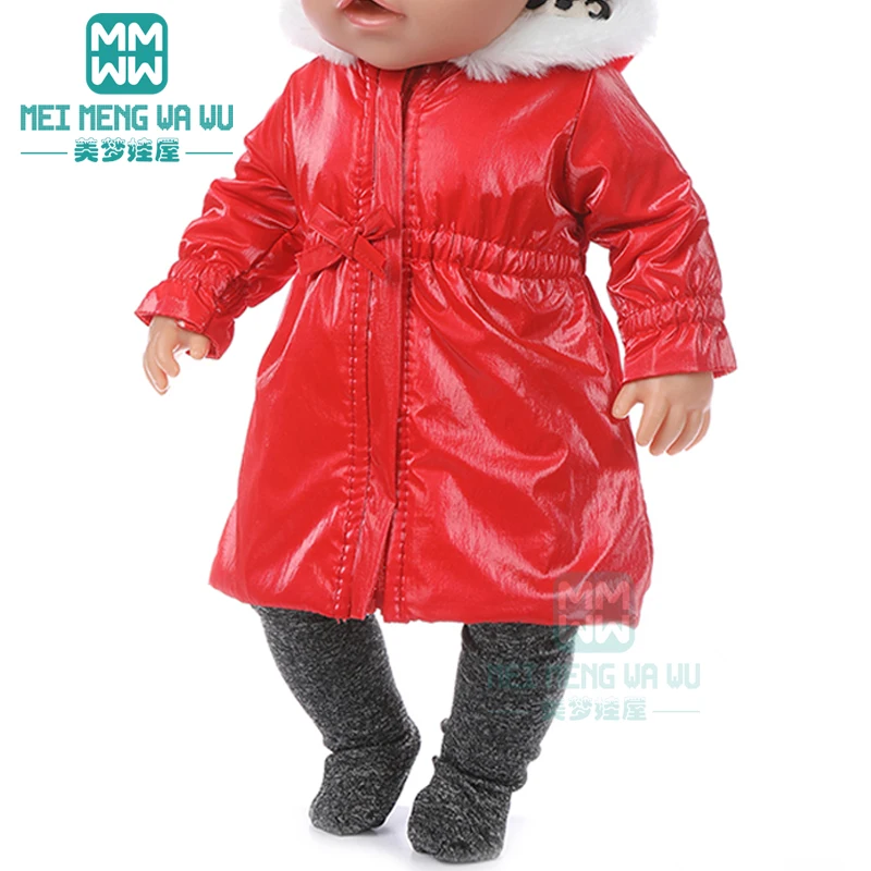 

Clothes for doll fit 43cm baby toy new born doll and 45cm American doll Fashion waist down jacket