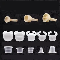 100pcs siliconeplastic tattoo ink cup holder disposable eyebrow makeup pigment container caps tools for microblading supplies