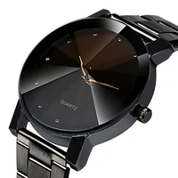 fashion caual men watches black stainless steel quartz wristwatches men luxury watches erkek kol saati horloge man montres homme