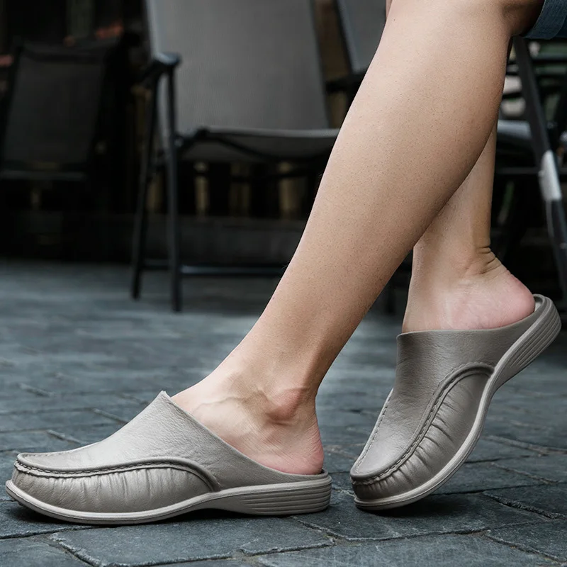 2020 новые сандалии мужские удобные шлепанцы с открытой спиной повседневные