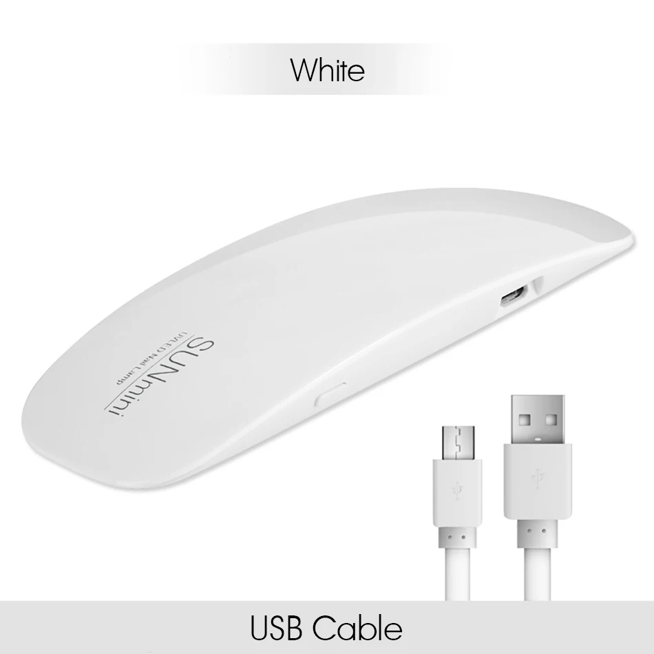 Mini 6W (USB)White ROHWXY УФ-лампа для ногтей для маникюра светодиодный Сушилка для ногтей сушки лампа для сушки гель-лака ЖК-дисплей автоматический датчик 30 s/60 s/90 s дизайн ногтей инструмент - Цвет: Mini 6W (USB)White