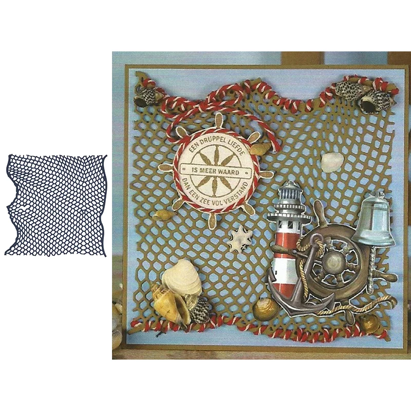 Креативная рыболовная сеть тема морской рыбы основные украшения металлические