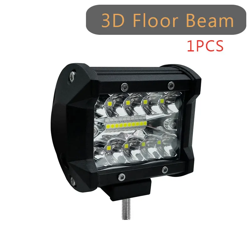 1PCS 60W Floor PANDUK 4 7 15 дюймов светодиодный светильник для автомобиля, трактора, лодки, внедорожника, 4WD 4x4, грузовика, внедорожника, ATV, вождения 12 В, 24 В, 18 Вт, 60 Вт, 72 Вт, 120 Вт - Цвет: 1PCS 60W Floor