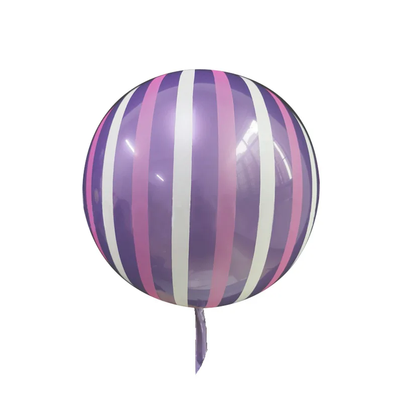

5pcs 18 inch striped metal bobo ballCrystal Striped Bobo Balloon for Wedding Decoration Happy Birthday Party