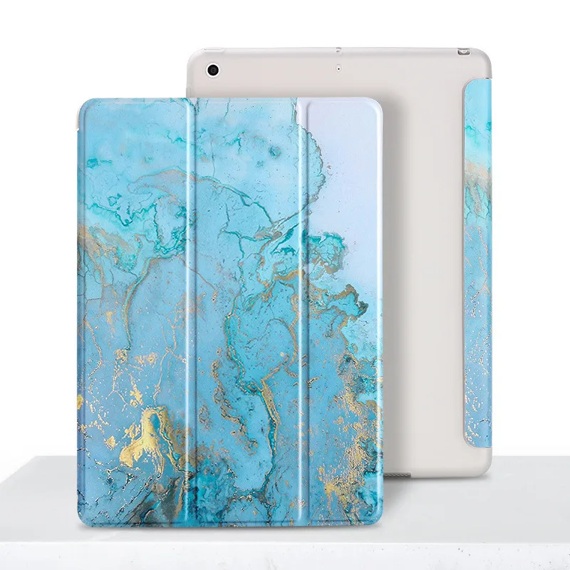 Для iPad 9 7 2018 2017 чехол ТПУ Мрамор кожаный смарт для Air 2/1 Pro 10 5 Mini 1/2/3/4 2/3/4 Coque