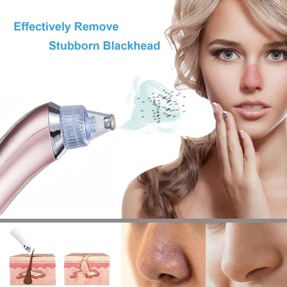 Угри пор вакуумный ЖК-дисплей Электрический акне прыщей Инструменты для