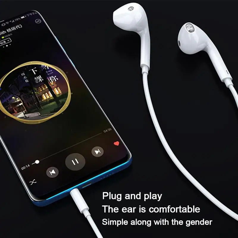 

Lenovo HF170 Wired 3.5mm Headphones Noise Cancelling Half In-Ear Headset With MIC Wired Earphones For Android/Windows/IOS/PC