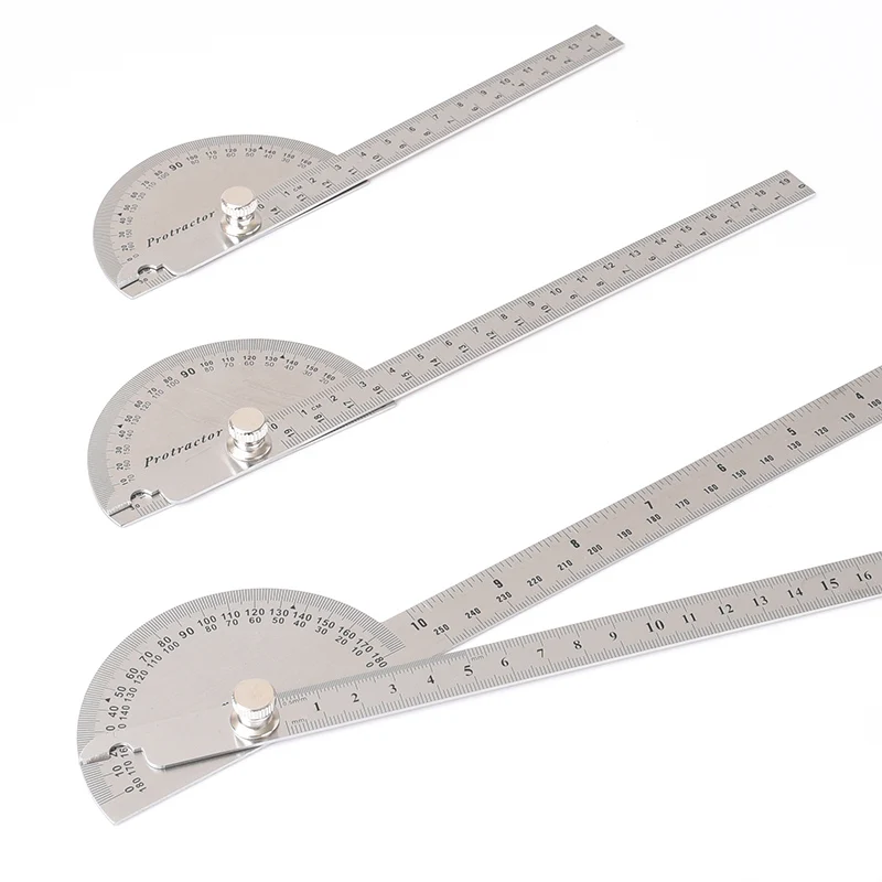 

Professional Stainless Steel protractor angle finder 180 Degree Adjustable Woodworking Measurement Protractor Ruler Caliper