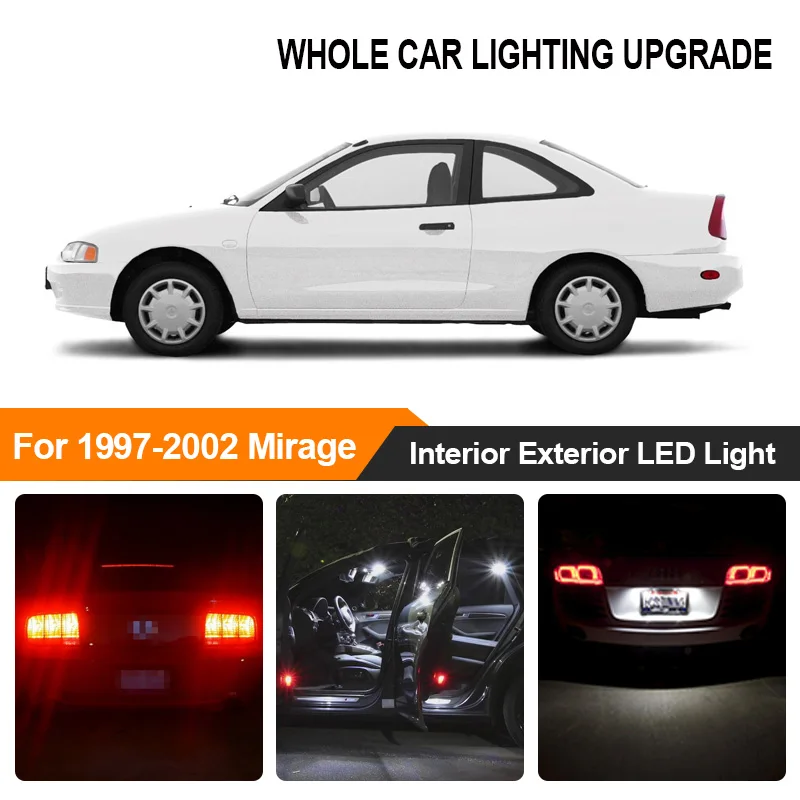 Светодиодные лампы для автомобиля стоп-сигнал заднего хода белый красный Mitsubishi