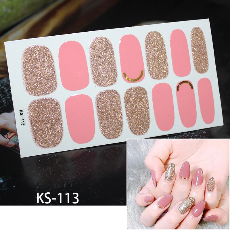 14 наконечников/набор полное покрытие наклейки для ногтей s обертывания сделай