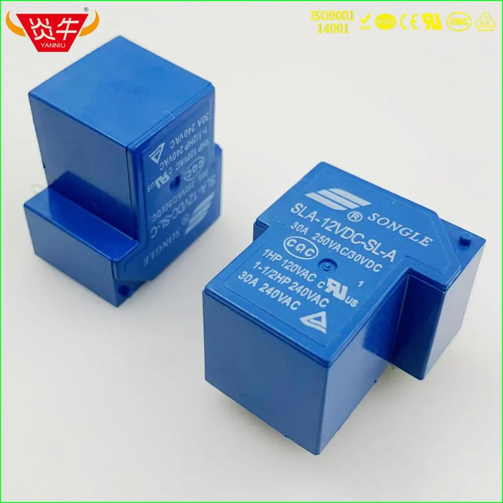 

50Pcs SLA 12VDC SL A C 24V high Power RELAY SONGLE T90 30A 250V G8P HF2150 HF2151 JQX-105F JTN1aS 855AP T90S1D42