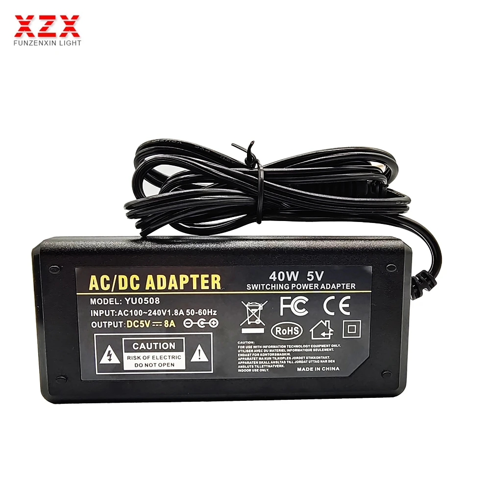 Высокое качество 5V Led Питание 1/2/3/6/8A светодиодный трансформатор для DC5V WS2801 WS2812B