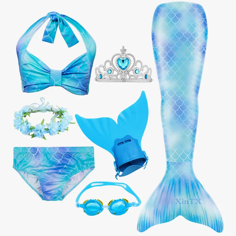Популярный детский женский костюм Русалочки с хвостом русалки моноластом