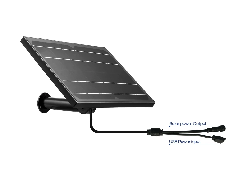 

8w Black Solar Panel Powered IP Camera Wifi Dedicated Install 18650 Battery Outdoor Waterproof Be Charged by USB 5v Freeshipping