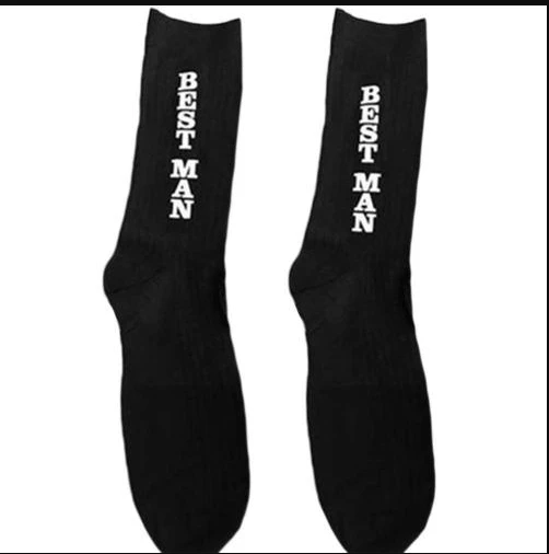 Мужские носки для свадебной вечеринки жениха шафера лучшего человека длинные с