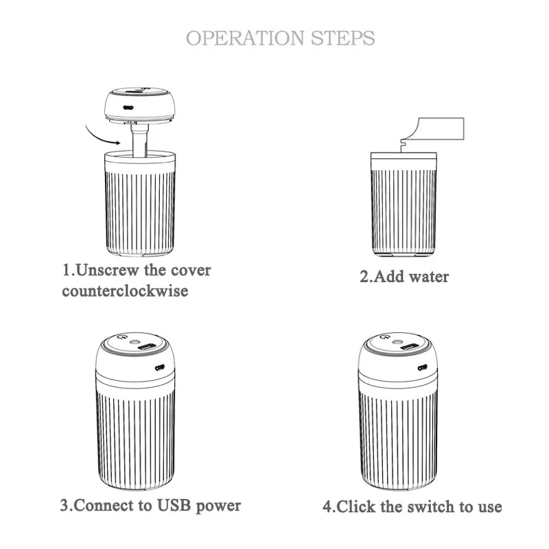 

Mini Air Humidifier 200ML Car Aroma Essential Oil Diffuser For Home Car USB Fogger Mist Maker Air Freshner Mini Air Purifier