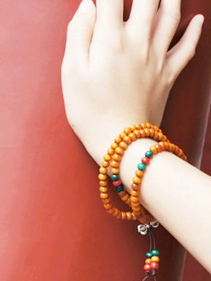 Тибетский буддизм 108 деревянный молитвенный бисер Vajra с кисточками Мала ожерелье