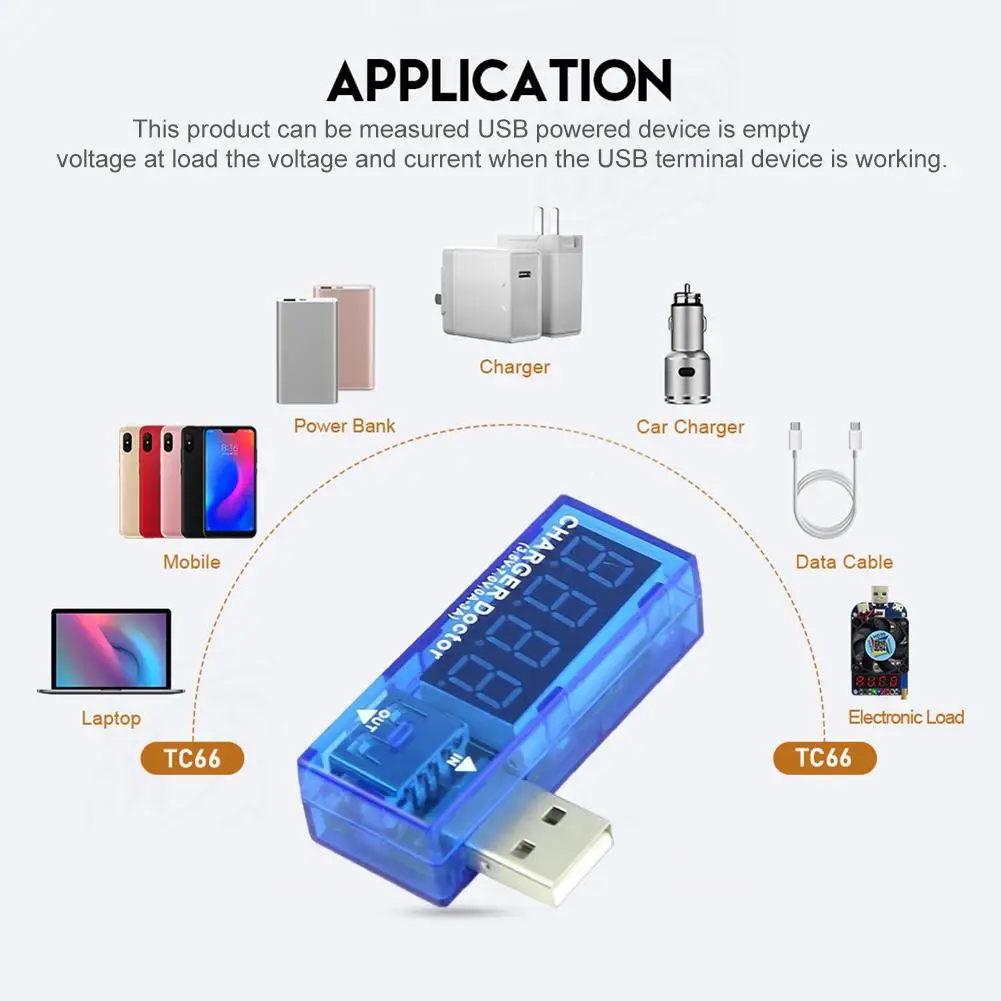 Многофункциональный USB-тестер цифровой вольтметр амперметр постоянного тока