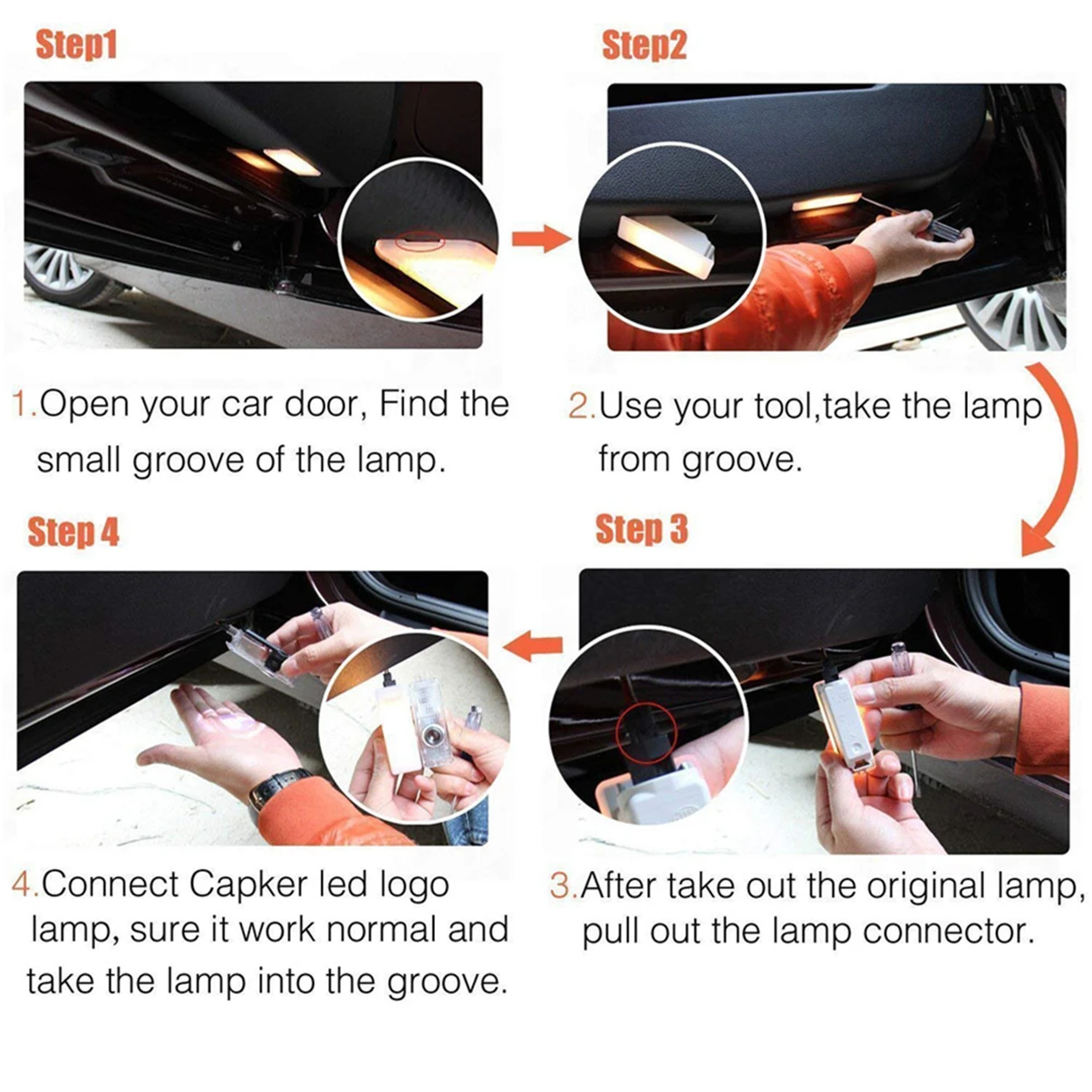 

2PCS LED Car Laser Projector HD Lamp Welcome Light Door Shadow Logo Light Compatible for Mercedes-Benz S W221 2005-2013