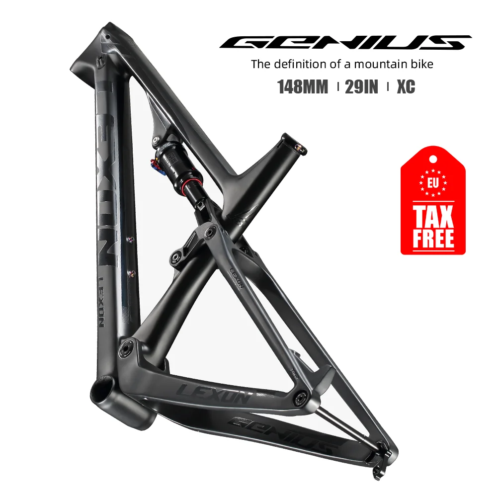 2022 LEXON frame полная подвеска 29er 21-дюймовые рамы для горного велосипеда BB92 карбоновая