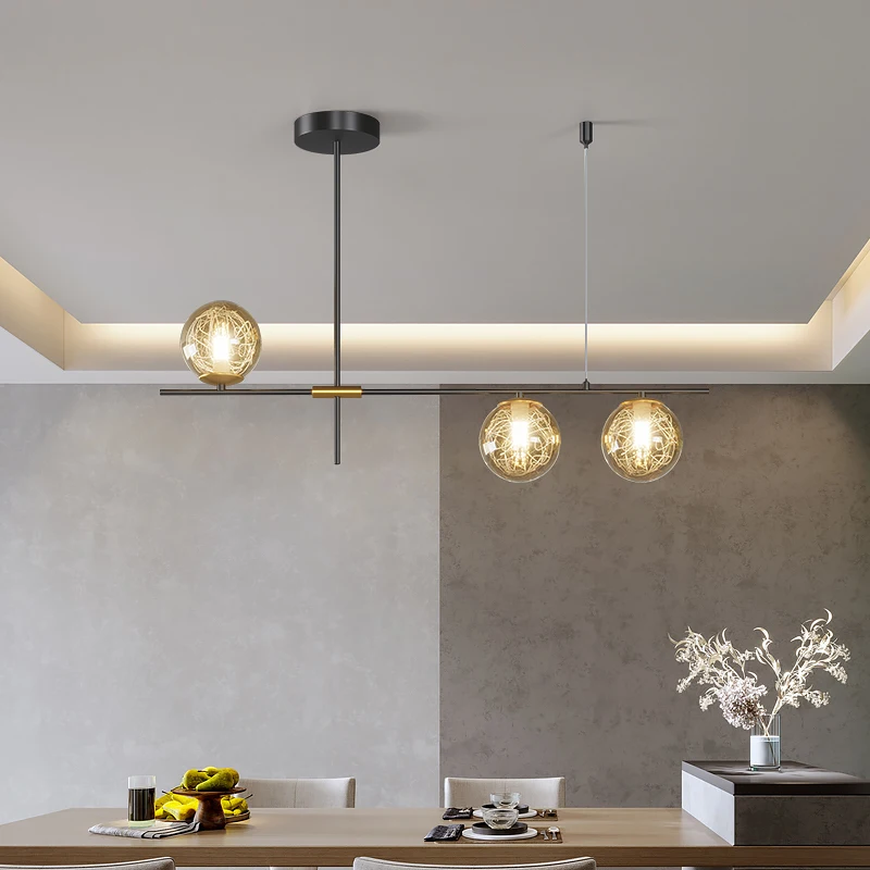 Nordic Living Room Chandelier Post-Modern Light Luxury LED Simple Multi-Head Low-altitude Restaurant Creative Art | Освещение