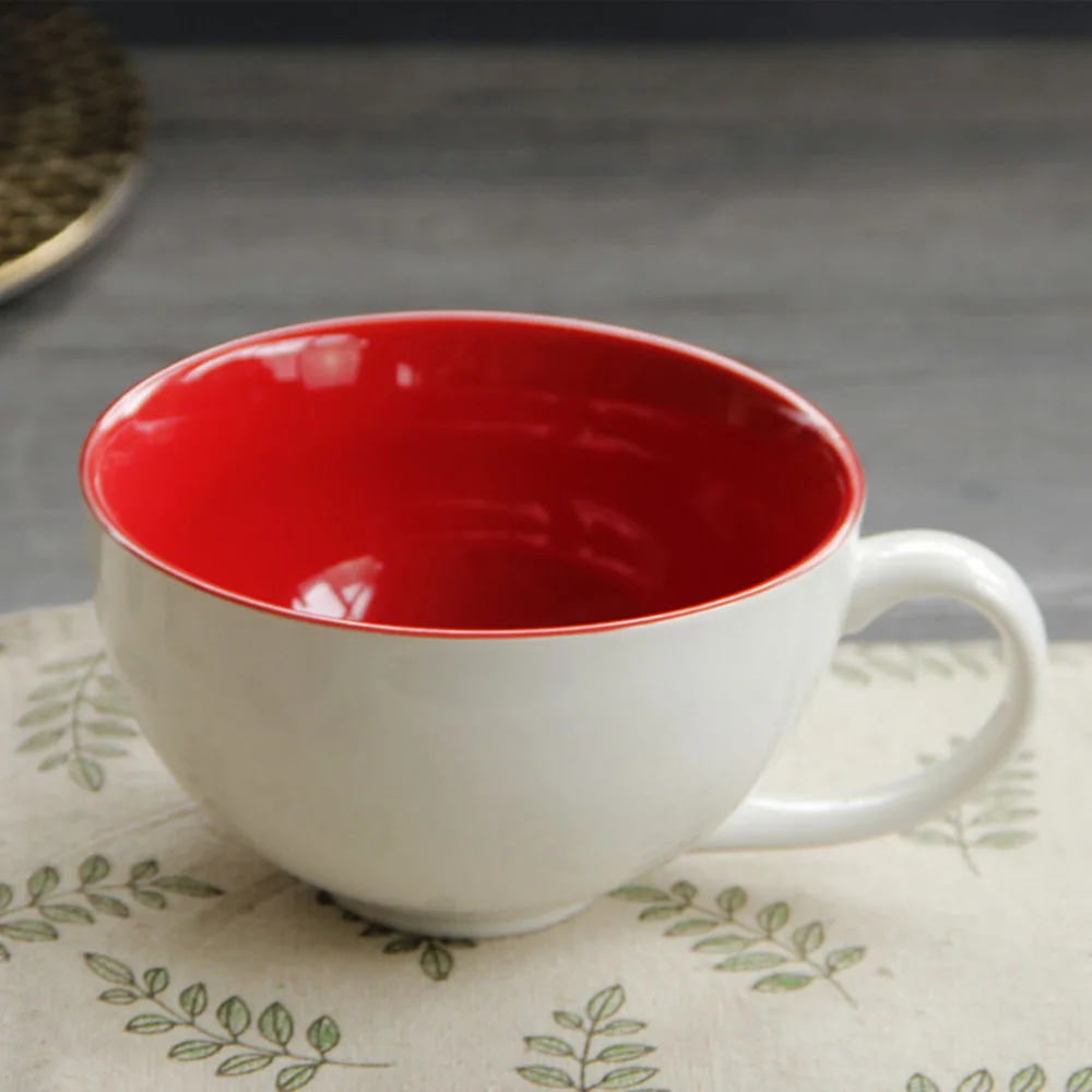 Керамическая мраморная кофейная кружка 600 мл фарфоровая чашка для молока чая