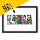 Набор для творчества сделай сам, печатный постер из мультфильма MARVEL с тематическими названиями Диснея, Картина на холсте с Микки Маусом, подарок на день рождения для детей, домашний декор